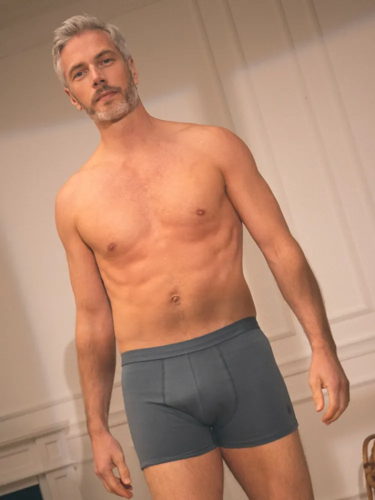 The Nines Boxer Homme*Boxer coton bio gris tempête