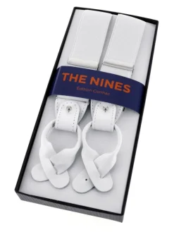 The Nines Bretelles Homme*Bretelles homme blanches à boutons