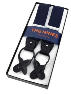 The Nines Bretelles Homme*Bretelles homme bleu marine à boutons