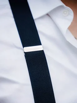 The Nines Bretelles Homme*Bretelles homme bleu marine à boutons