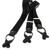 The Nines Bretelles Homme*Bretelles homme noires à boutons