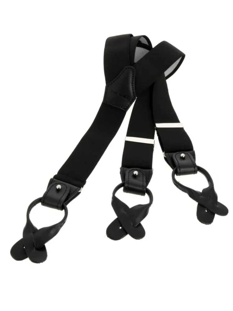 The Nines Bretelles Homme*Bretelles homme noires à boutons