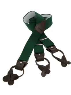 The Nines Bretelles Homme*Bretelles homme vertes à boutons