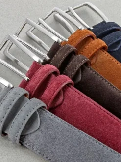 The Nines Ceinture Daim*Ceinture daim bleu marine Lino