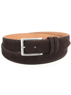 The Nines Ceinture Daim*Ceinture daim marron foncé Lino
