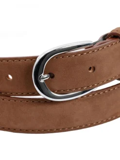 The Nines Ceinture Cuir|Ceinture Nubuck*Ceinture fine marron foncé en nubuck - Gab