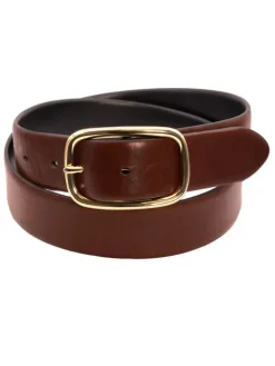 The Nines Ceinture Cuir*Ceinture marron boucle dorée