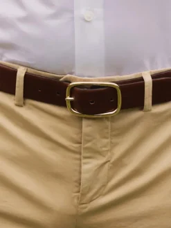 The Nines Ceinture Cuir*Ceinture marron boucle dorée