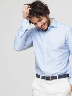 The Nines Ceinture Réversible|Ceinture Nubuck*Ceinture réversible bleu marine cuir et nubuck - Clint