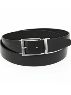 The Nines Ceinture Réversible|Ceinture Nubuck*Ceinture réversible noire cuir et nubuck - Clint