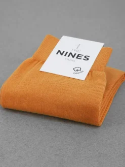 The Nines Chaussettes Coton Bio*Chaussette coton bio jaune curry