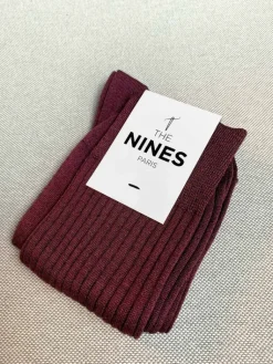 The Nines Chaussettes Fil D'Écosse*Chaussette fil d'Écosse bordeaux chiné