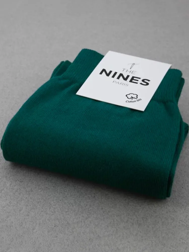 The Nines Chaussettes Coton Bio*Chaussettes coton bio vert canard