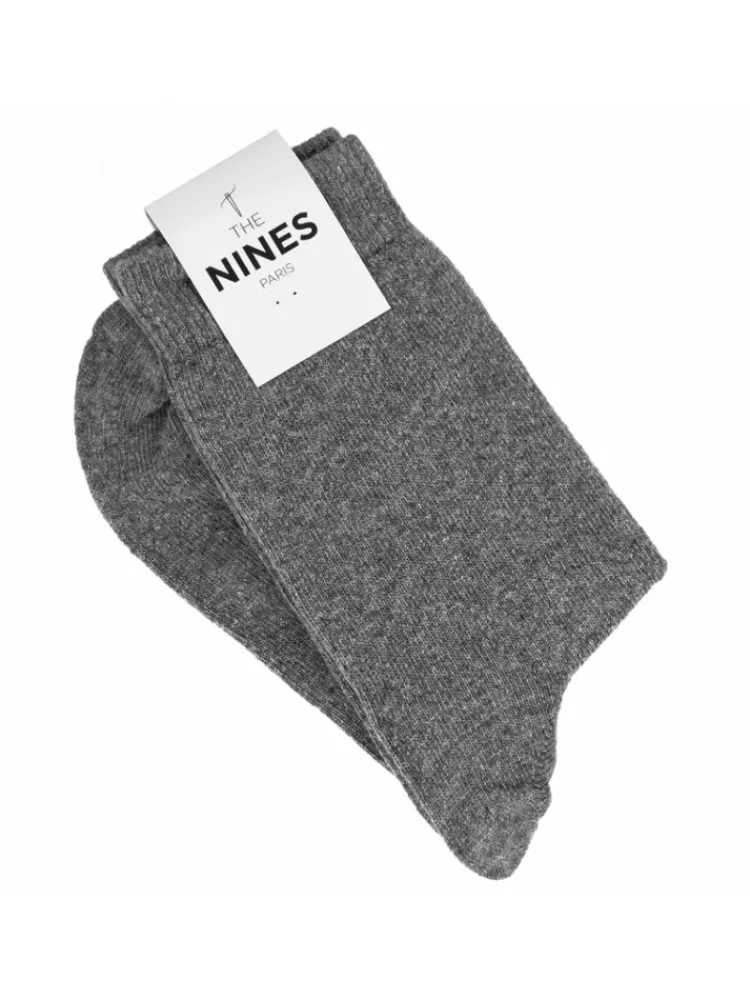 The Nines Chaussettes Cachemire*Chaussettes en cachemire gris chiné