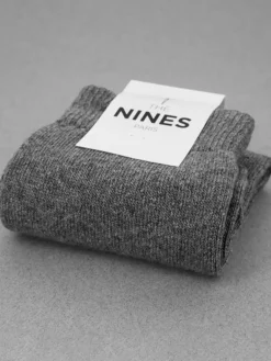 The Nines Chaussettes Cachemire*Chaussettes en cachemire gris chiné
