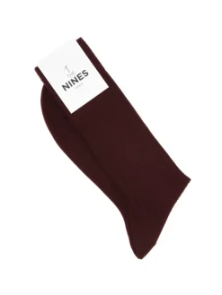 The Nines Chaussettes Laine*Chaussettes laine vierge bordeaux premier cru