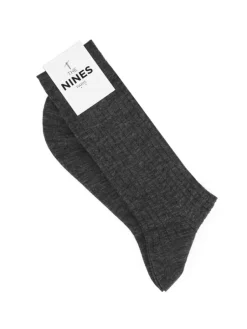 The Nines Chaussettes Laine*Chaussettes laine vierge gris orage