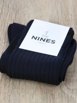 The Nines Chaussettes Laine*Chaussettes laine vierge bleu marine