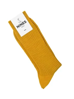 The Nines Chaussettes Laine*Chaussettes laine vierge jaune moutarde