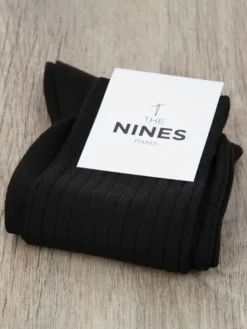 The Nines Chaussettes Laine*Chaussettes laine vierge noire