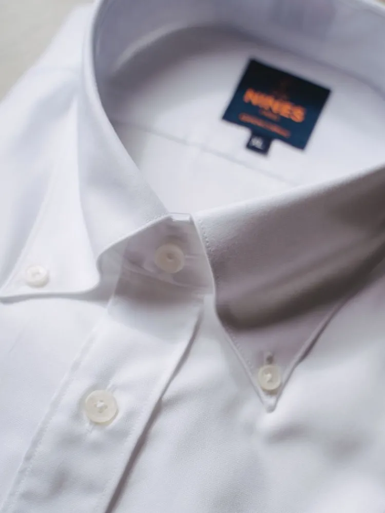 The Nines Chemise Blanche|Chemise Casual*Chemise col américain en oxford blanc