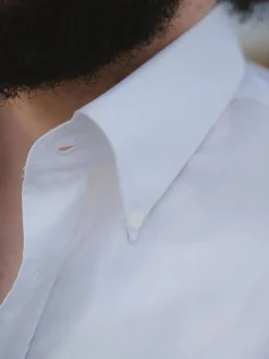 The Nines Chemise Blanche|Chemise Casual*Chemise col américain en oxford blanc