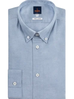 The Nines Chemise Poignet Simple|Chemise Oxford*Chemise col américain en oxford japonais bleu ciel