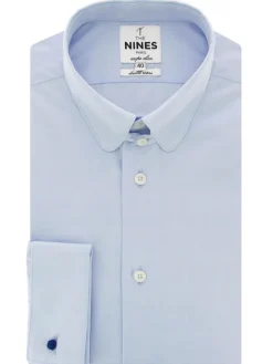 The Nines Chemise Mousquetaire|Chemise Mousquetaire*Chemise col anglais bleu ciel à poignets mousquetaire