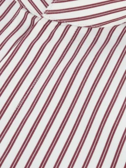 The Nines Chemise À Rayures|Chemise Infroissable*Chemise col droit ouvert à rayures bordeaux