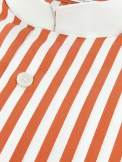 The Nines Chemise Poignet Simple|Chemise Infroissable*Chemise col inversé à rayures orange