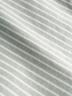 The Nines Chemise Poignet Simple|Chemise Oxford*Chemise col inversé en oxford japonais à rayures vertes
