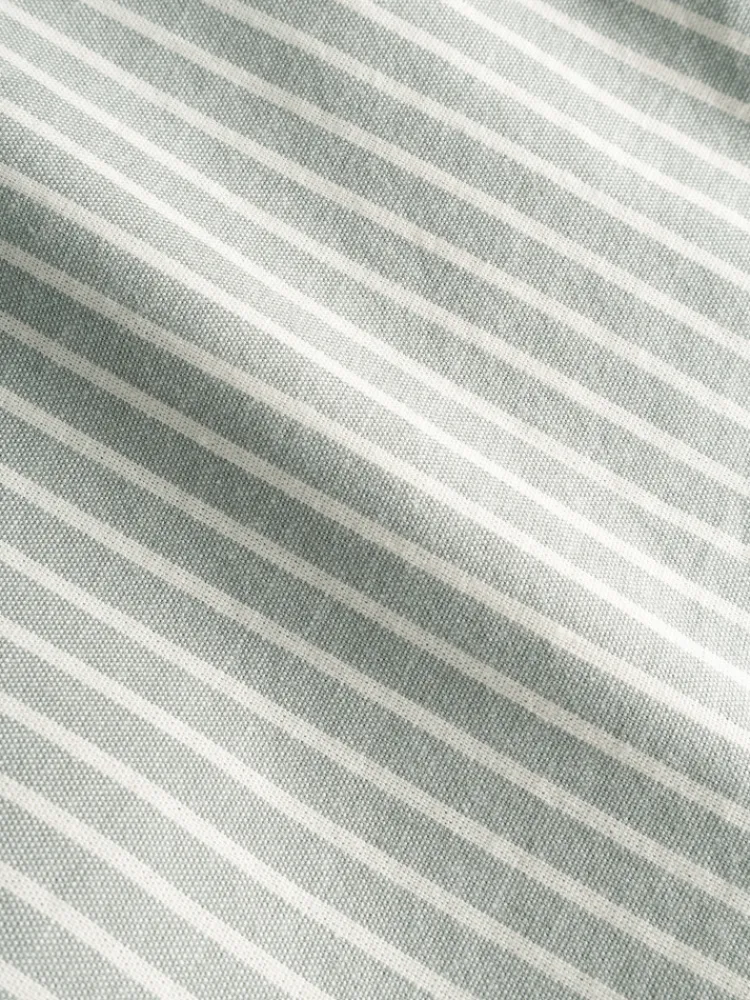 The Nines Chemise Poignet Simple|Chemise Oxford*Chemise col inversé en oxford japonais à rayures vertes