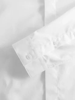 The Nines Chemise Poignet Simple|Chemise Blanche*Chemise col inversé en popeline blanche