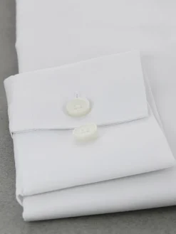 The Nines Chemise Poignet Simple|Chemise Popeline*Chemise col italien blanche