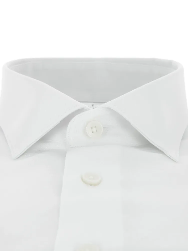 The Nines Chemise Poignet Simple|Chemise Blanche*Chemise col italien en lin et coton blanche