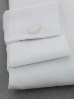 The Nines Chemise Poignet Simple|Chemise Blanche*Chemise col italien en lin et coton blanche