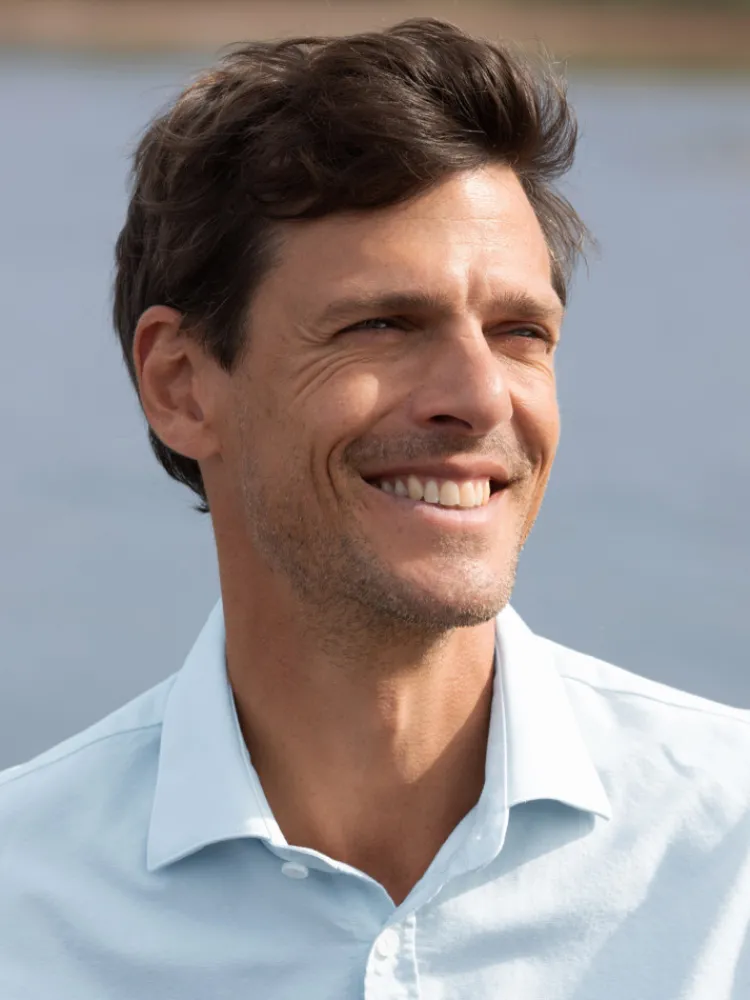 The Nines Chemise Poignet Simple|Chemise Oxford*Chemise col italien en oxford bio bleu ciel