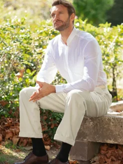 The Nines Chemise Poignet Simple|Chemise Blanche*Chemise col mao blanche