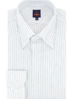 The Nines Chemise Poignet Simple|Chemise Bleue*Chemise col napolitain à rayures bleues