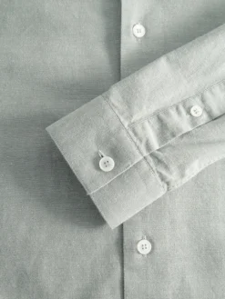 The Nines Chemise Poignet Simple|Chemise Oxford*Chemise col officier en oxford japonais vert