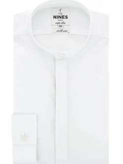 The Nines Chemise Poignet Simple|Chemise Blanche*Chemise col officier gorge cachée blanche