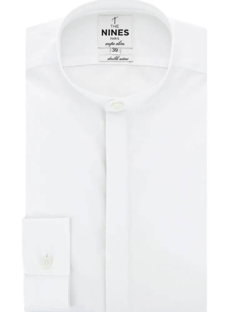 The Nines Chemise Poignet Simple|Chemise Blanche*Chemise col officier gorge cachée blanche