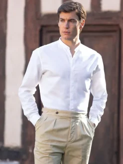 The Nines Chemise Poignet Simple|Chemise Blanche*Chemise col officier gorge cachée blanche