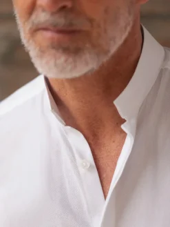 The Nines Chemise Poignet Simple|Chemise Blanche*Chemise d'été à col inversé blanche