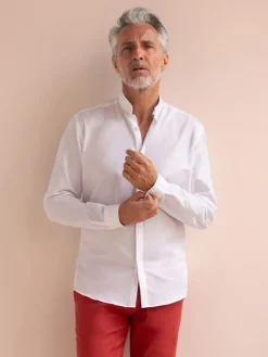 The Nines Chemise Poignet Simple|Chemise Blanche*Chemise d'été à col inversé blanche