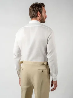 The Nines Chemise Poignet Simple|Chemise Blanche*Chemise en gaze de coton blanc col américain