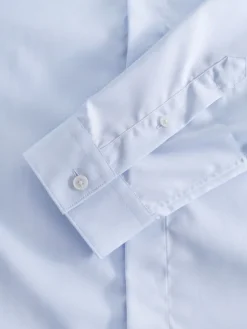 The Nines Chemise Poignet Simple|Chemise Bleue*Chemise infroissable col inversé bleu ciel