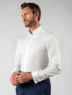 The Nines Chemise Mousquetaire|Chemise Mousquetaire*Chemise mousquetaire col inversé en popeline blanche