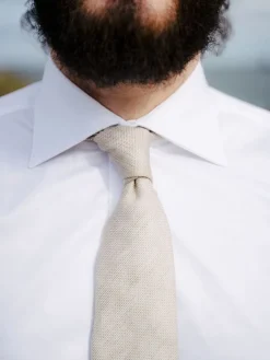 The Nines Chemise Mousquetaire|Chemise Mousquetaire*Chemise Prestige Alex Cormac mousquetaire grand col italien twill blanc