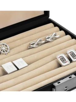 The Nines Coffrets De Rangement*Coffret boutons de manchette en simili cuir medium